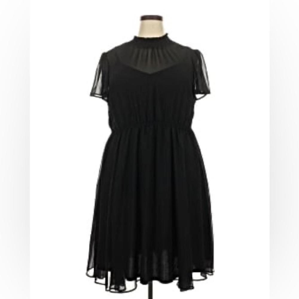 Torrid Classic Black Sheer Dress
